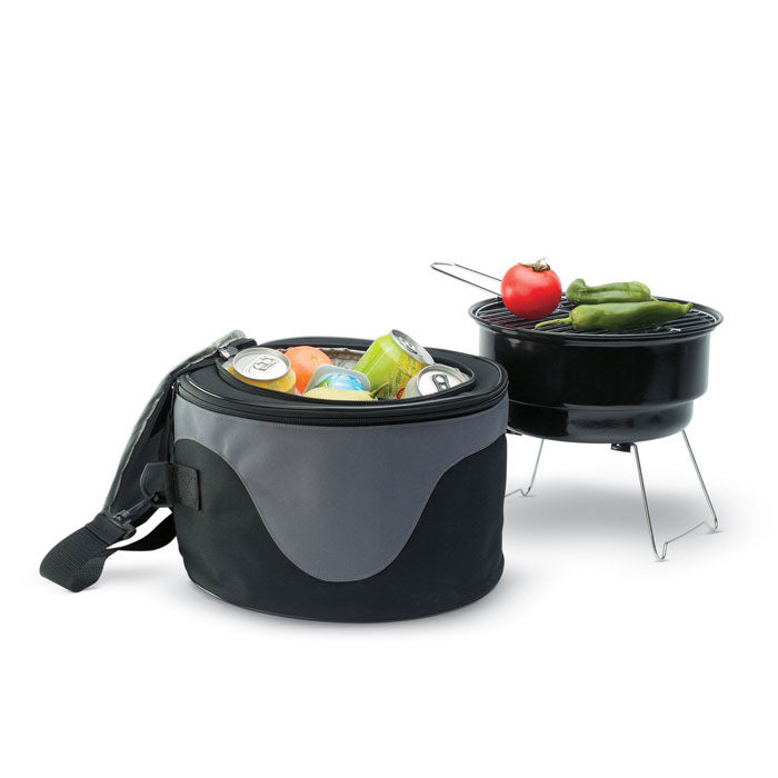 Koeltas met ingebouwde mini-barbecue, zwart