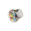 Glazen potje met chocolade, 40 gram, multicolour