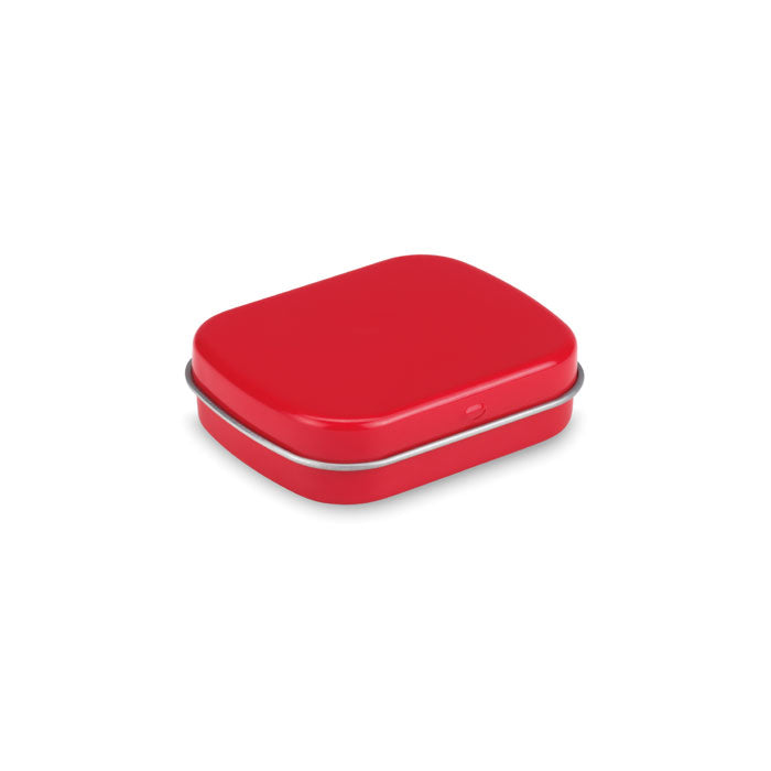 Trommeltje met pepermuntjes, 25 gram, rood