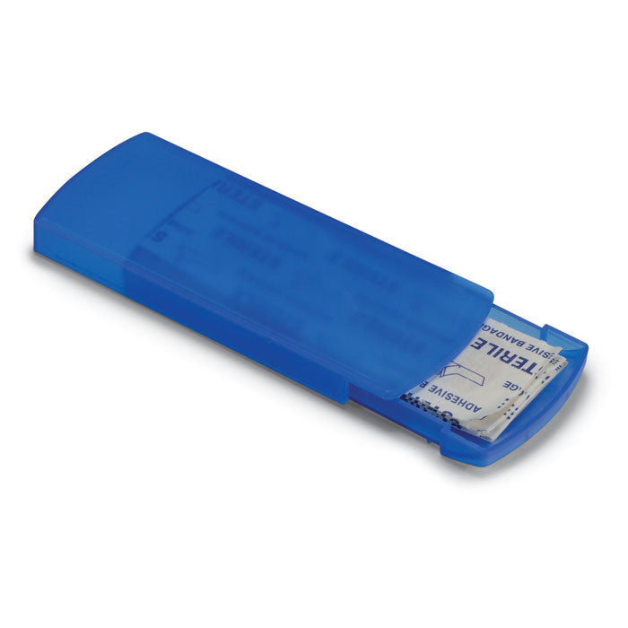 Pleisterdoosje, 5 stuks, transparant blauw