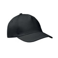 Baseballpet van katoenen twill, 5 panelen, zwart