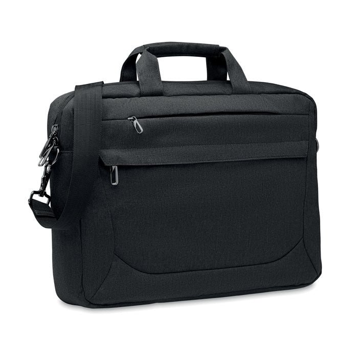 Laptoptas 15 inch van gerecycled polyester, zwart