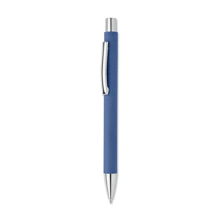 Balpen van gerecycled papier met ijzeren details, royal blauw