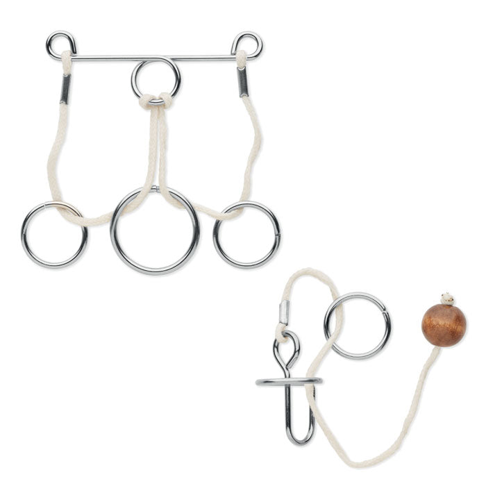 Set van twee breinbrekers, zilver