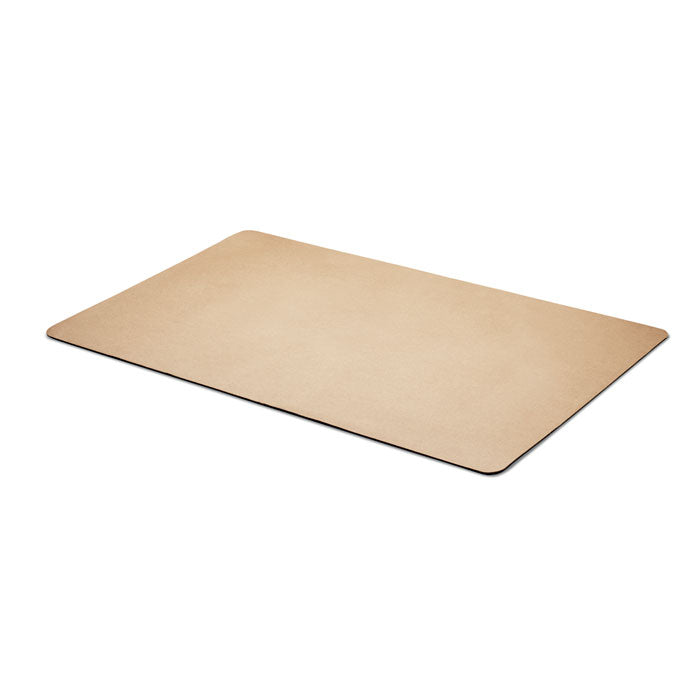Grote bureauonderlegger van gerecycled papier, beige