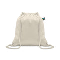 Rugzak met koord, fairtrade katoen, beige