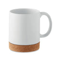 Sublimatiemok 280 ml met kurken onderzijde, wit