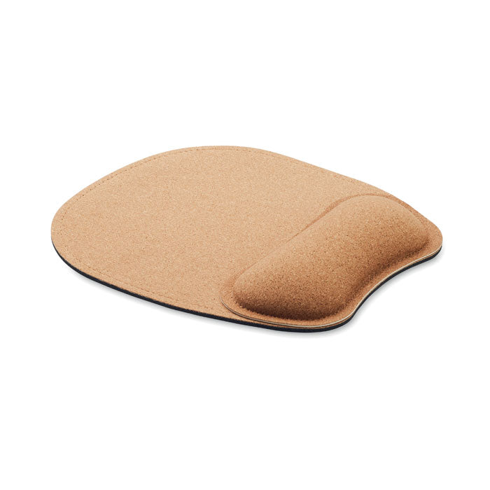 Muismat van kurk met polssteun, beige