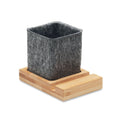 Pennenhouder met bamboe voet en telefoonhouder, hout