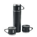Thermosflesset met twee bekers, 420 ml, zwart