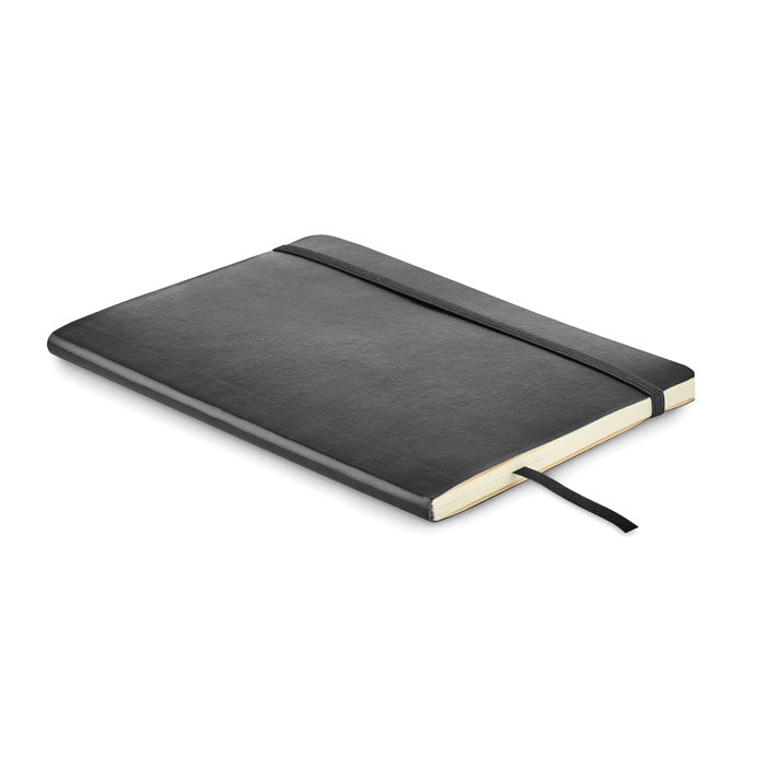 Notitieboek A5 met kaft van gerecycled PU, zwart
