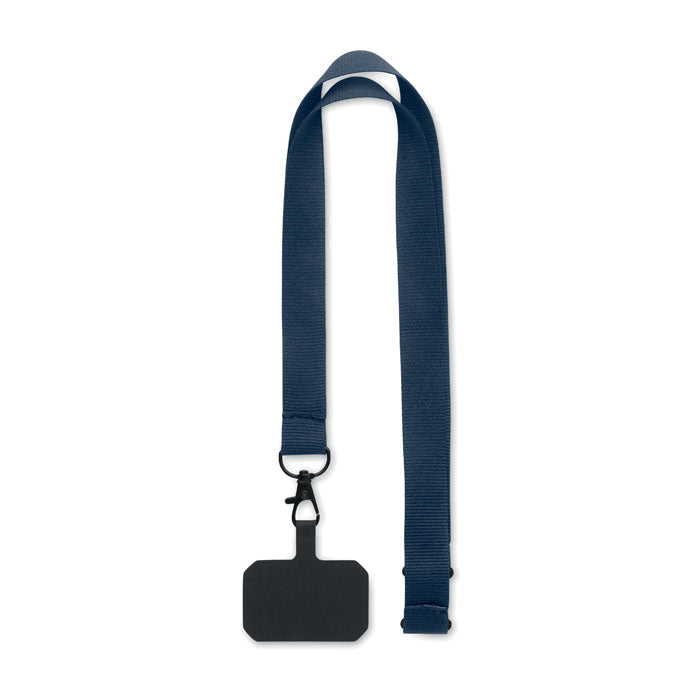 Lanyard met telefoonkoord, blauw