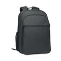 Koelrugzak 15 inch, gerecycled polyester, zwart