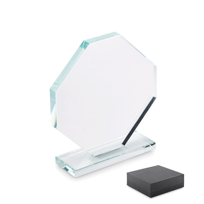 Kristallen trofee in geschenkdoos, transparant