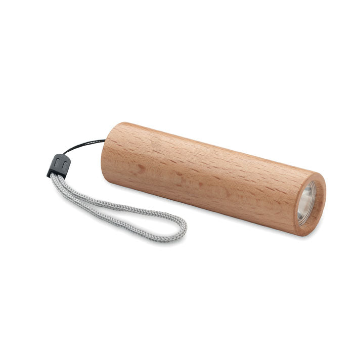 Oplaadbare zaklamp van beukenhout, hout