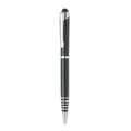 Balpen met stylus, gerecycled aluminium, zwart