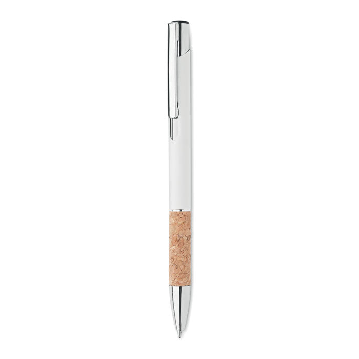 Pen met kurken grip, wit