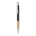 Pen met bamboe grip, zwart