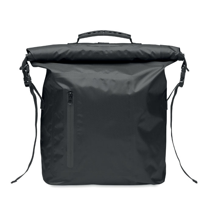 Waterdichte rolltop rugzak 25 liter, zwart