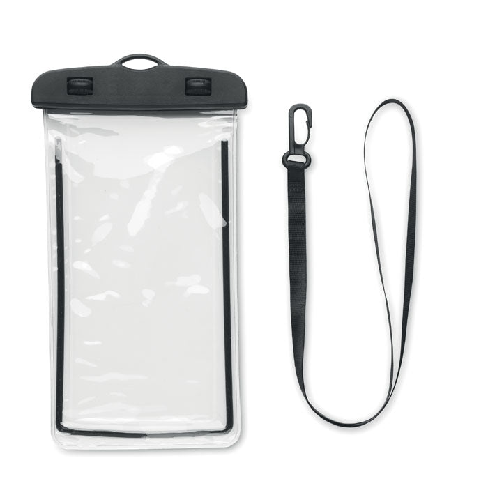 Waterdichte telefoonhoes, ruimer model, zwart