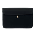 Laptophoes 15 inch, gevoerd katoen, zwart