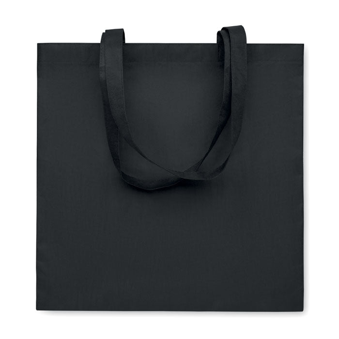 Boodschappentas zonder zijvouw, gerecycled polyester, zwart