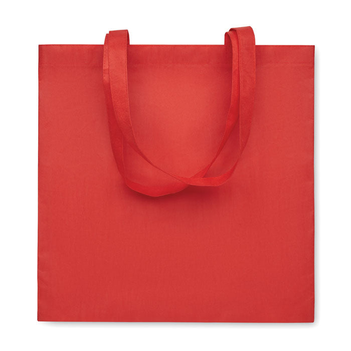 Boodschappentas zonder zijvouw, gerecycled polyester, rood