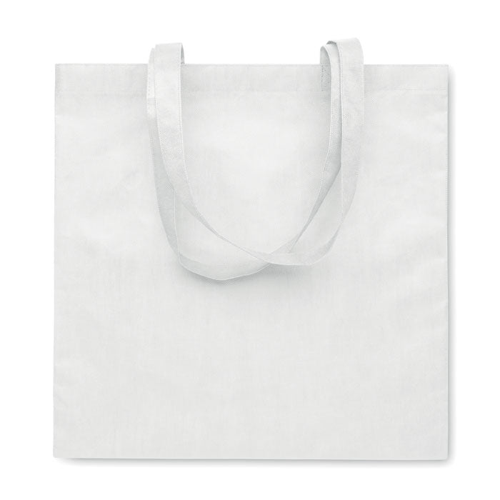 Boodschappentas zonder zijvouw, gerecycled polyester, wit