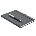 Cadeauset notitieboek en metalen pen, zwart