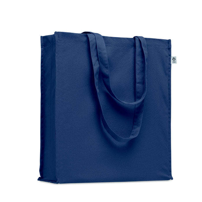 Boodschappentas in kleur, organisch katoen, blauw