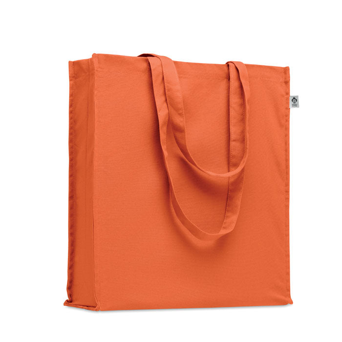Boodschappentas in kleur, organisch katoen, oranje