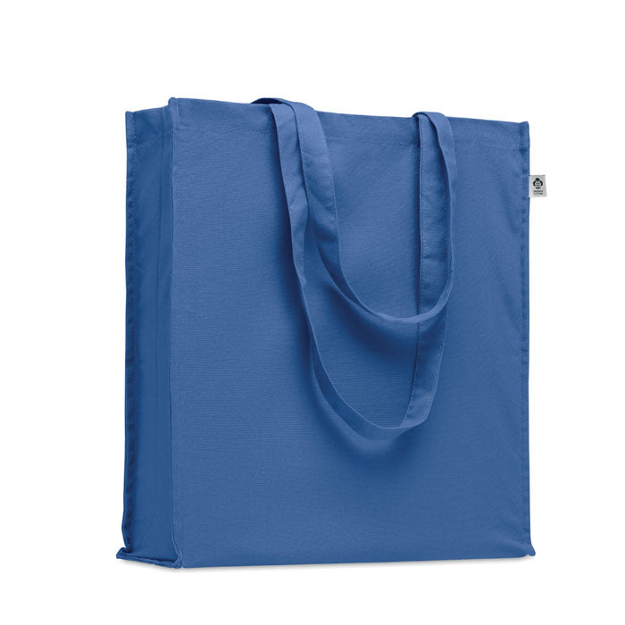 Boodschappentas in kleur, organisch katoen, royal blauw