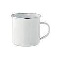 Sublimatiemok 500 ml, vintage metaal, wit