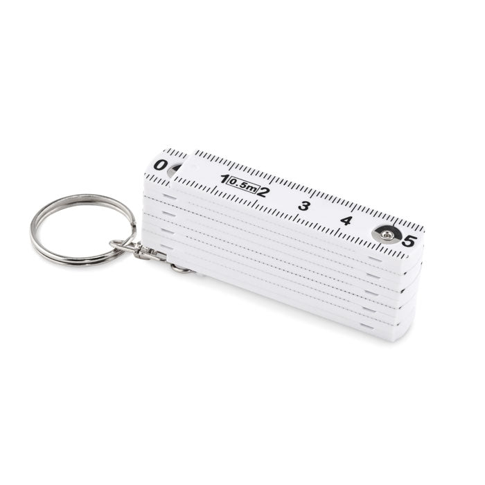 Sleutelhanger met duimstok, wit
