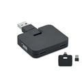 USB-hub met 4 poorten, zwart