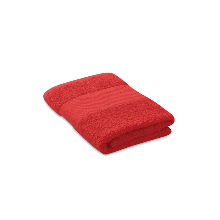 Badstof handdoek, organisch katoen, rood