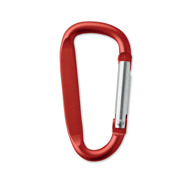 Karabijnhaak van aluminium, rood