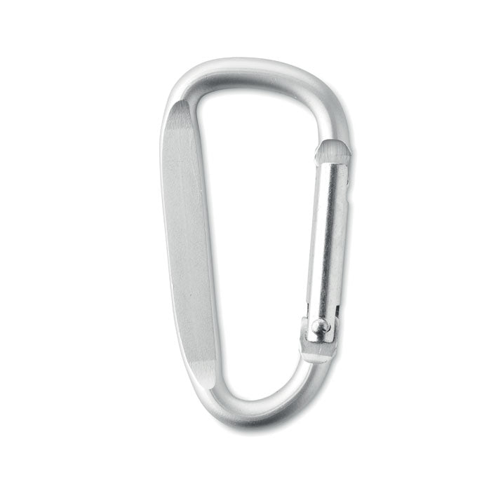 Karabijnhaak van aluminium, mat zilver