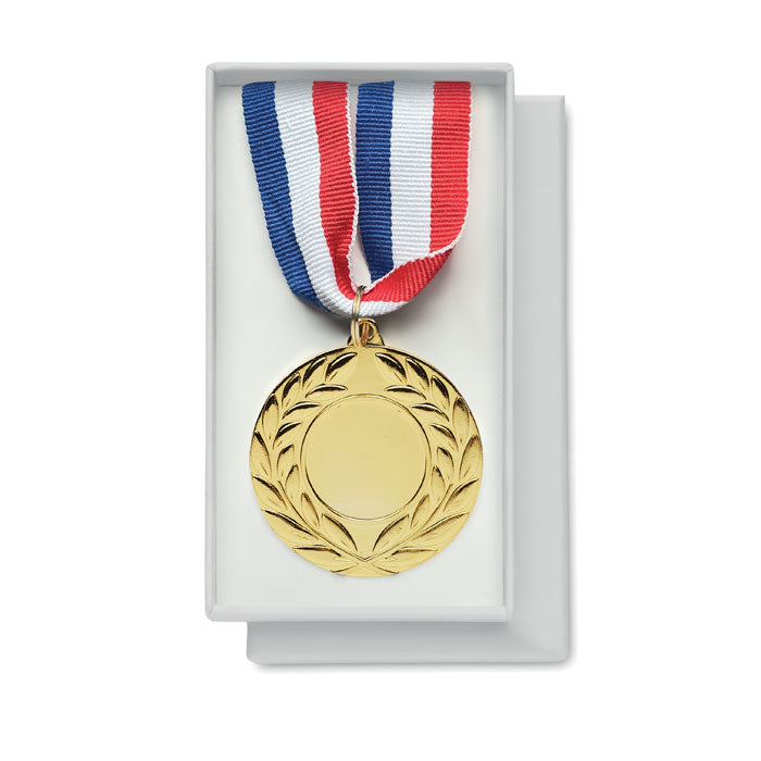 Medaille aan lint, 5 cm, goud