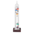 Galileo-thermometer van glas, transparant