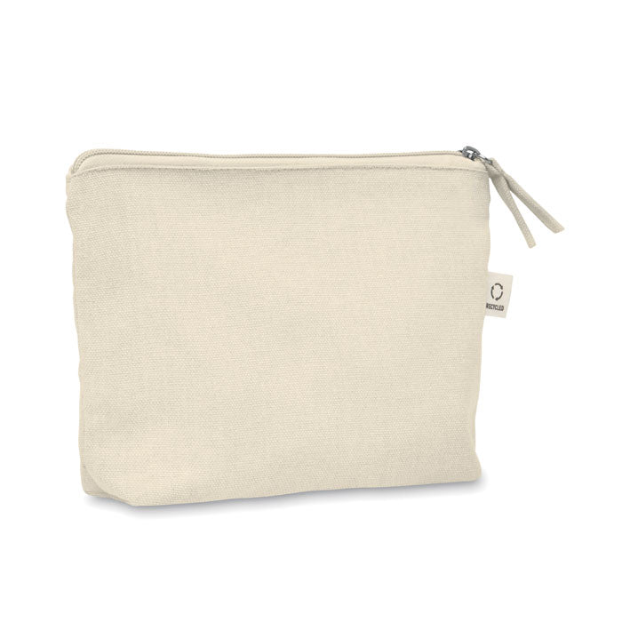 Toilettas van gerecycled stof, beige