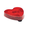Hartvormig reflectorlampje met clip, rood