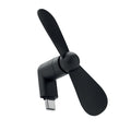 Draagbare smartphoneventilator, zwart