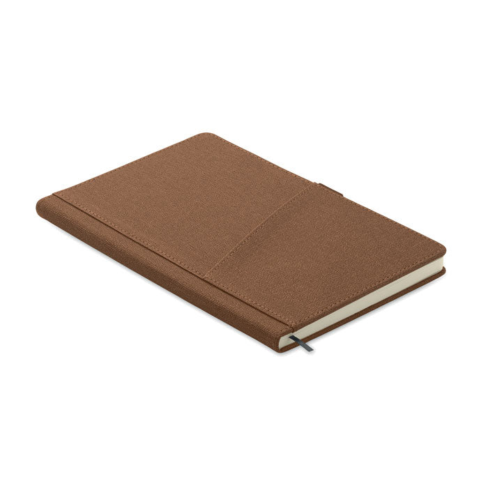 Notitieboek A5 met telefoonvakje, bruin