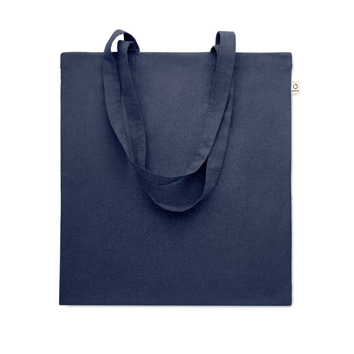 Boodschappentas in kleur, gerecycled katoen, blauw
