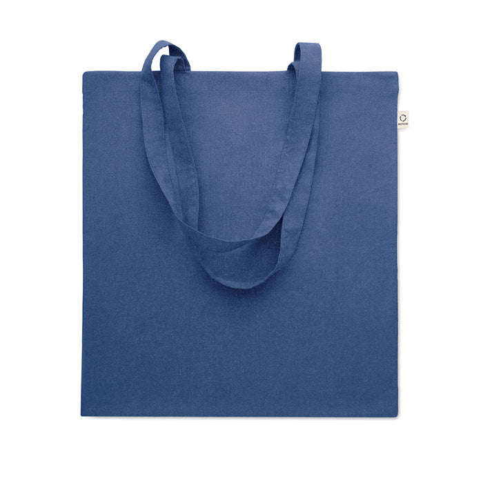 Boodschappentas in kleur, gerecycled katoen, royal blauw