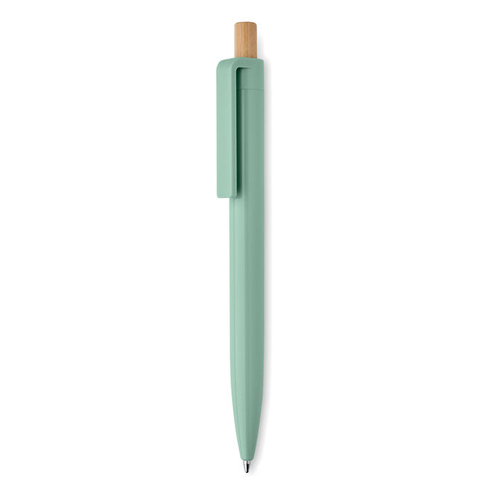 Balpen met bamboe drukknop, mintgroen