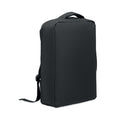 Smalle laptoprugzak 15 inch, gerecycled polyester, zwart