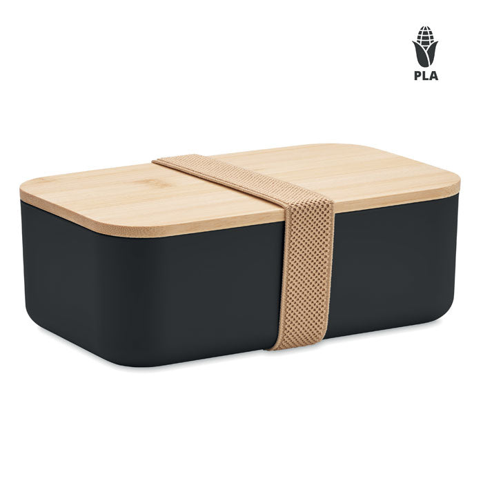 Lunchbox 1000 ml, plantaardig materiaal, zwart