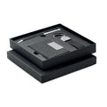 Giftset balpen, sleutelhanger en kaarthouder, 3-delig, zwart